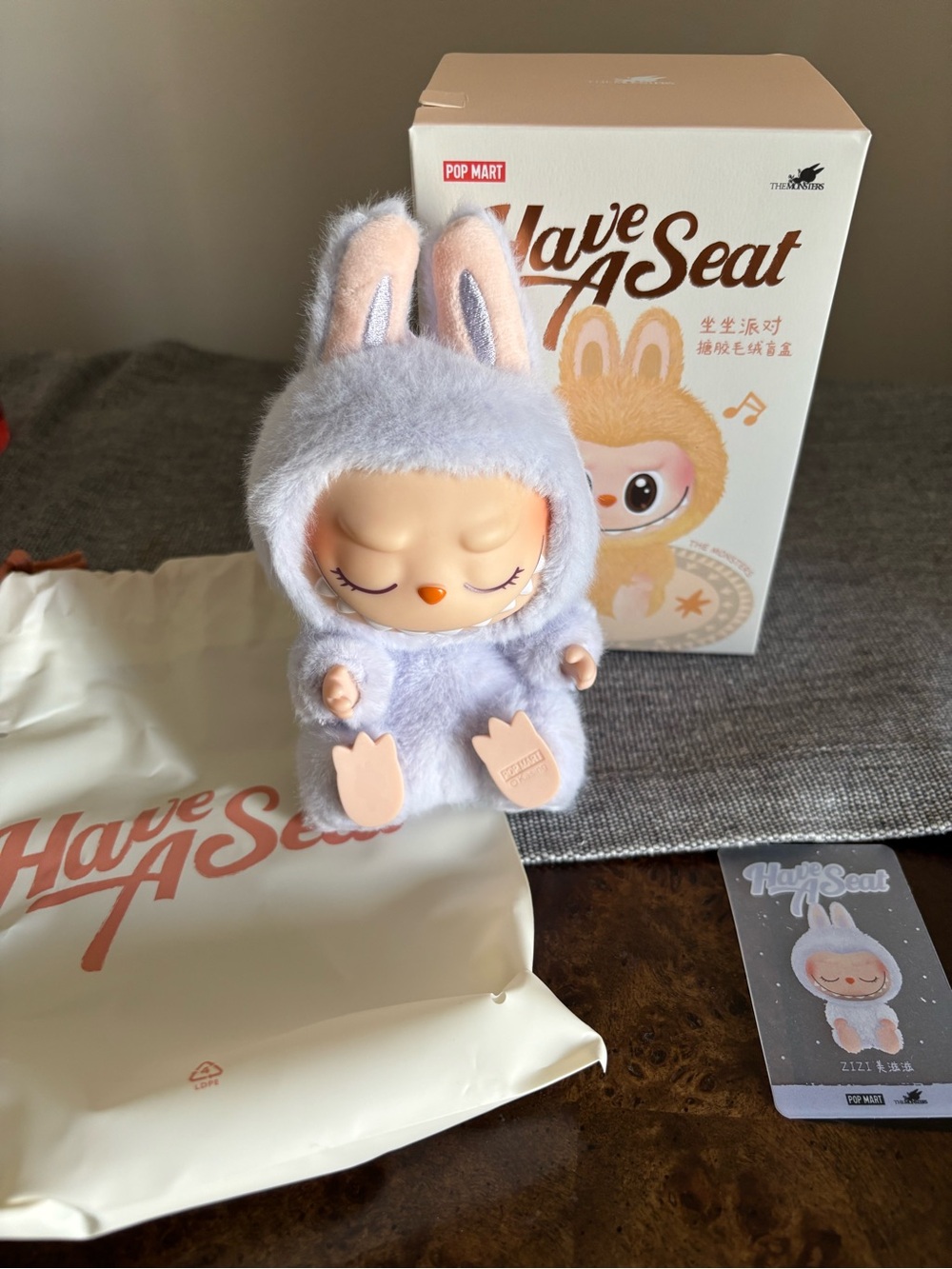 Pop Mart Have A Seat Plush Bunny - Light Purple